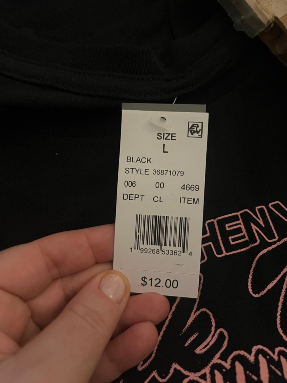 Target for Selena Gomez Black Short-Sleeve Tee with Pink Graphic Heart Print - Picture 3 of 3